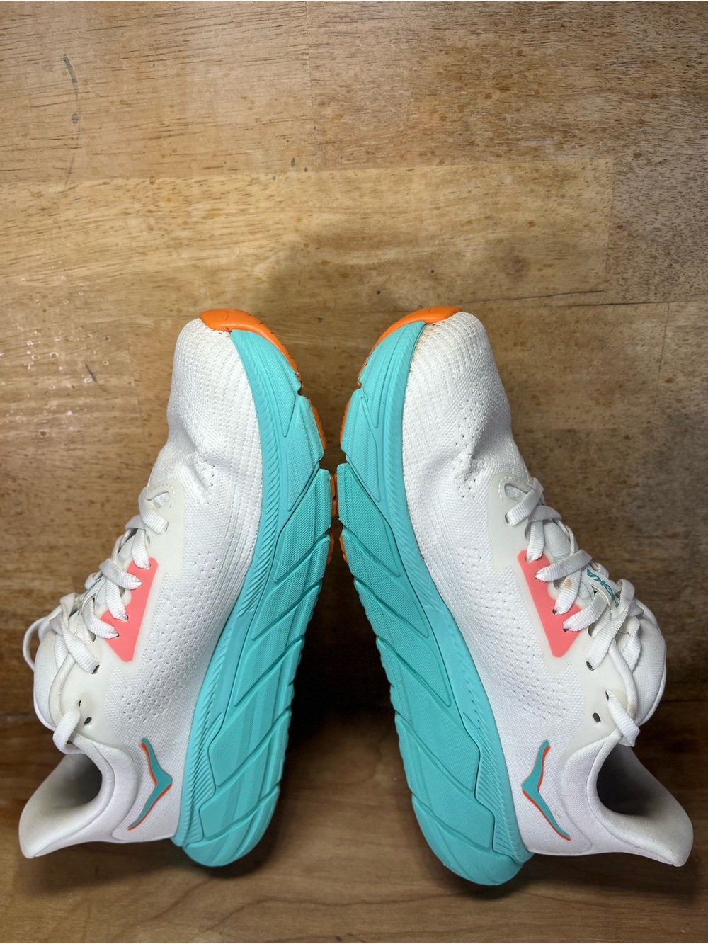 Hoka One One Arahi 7 Womens Size 6.5 Running Shoes Sneakers Frost Aqua Glow - Picture 6 of 12